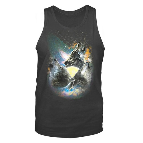 Camiseta sin mangas gráfica Space Wolves Wildlife Wilderness animales nativos americanos - Imagen 3 de 8
