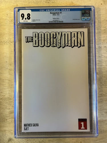 Boogyman #1 Cover E Variant Blank (Glow In The Dark) CGC 9.8 Ablaze Comics VHTF!