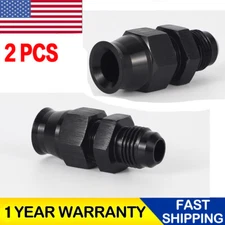 2Pcs 6AN Male To 3/8" Tube Hardline Fuel Line Adapter Fitting Tubing compression