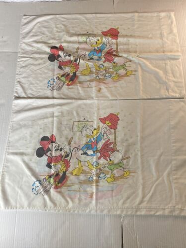 Set lenzuola gemelle Disney 4 pezzi vintage Topolino Club casa Minnie margherita pippo Huey - Foto 2 di 12