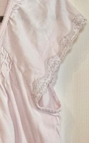 Miss Elaine Pink Embroidered Smocked Nightgown Vintage - Picture 6 of 8