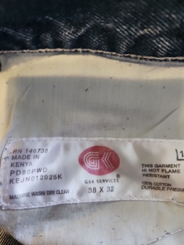 Men's Red Kap Work carpenter Jeans Blue tag says 38 X 32 ( true size 36 x 31 - Picture 4 of 4