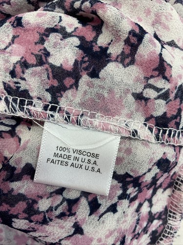 Misa Los Angeles Floral chiffon off the shoulder layered tiered midi dress sz M - Picture 7 of 10