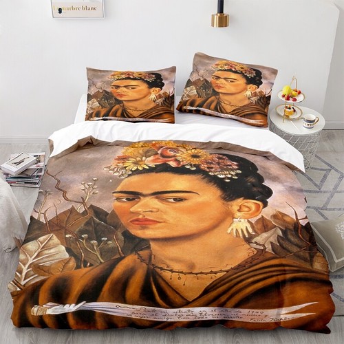 Frida Kahlo Quilt Duvet Cover Painting Bedding Set Pillowcase Single Double Size - Picture 40 of 42