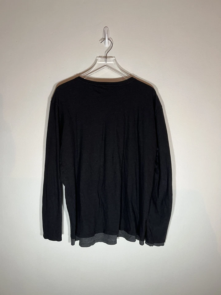 Camisa Henley VINCE Hecha en Perú 100% Algodón Pima Doble Capa Gris [XL] $168 Foto 2 de 2