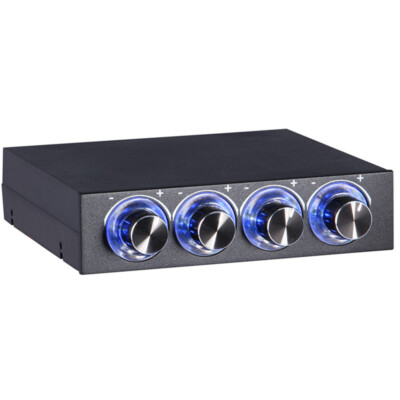 3.5'' FDD Front Chassis Panel Fan Speed Controller 4 Channel PC Computer Fans