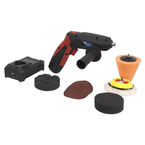 Kit de pulido mini lijadora inalámbrica Sealey 75 mm 12 V detalles de automóviles de iones de litio - Imagen 5 de 12
