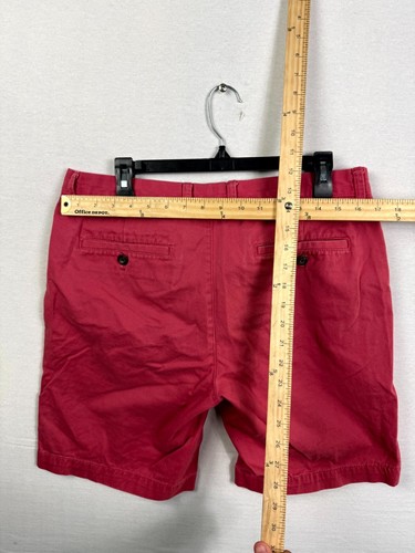 Amazon Essentials Chino Shorts Mens 33 Red Slim Fit Flat Front Pockets Zip Fly - Picture 8 of 8