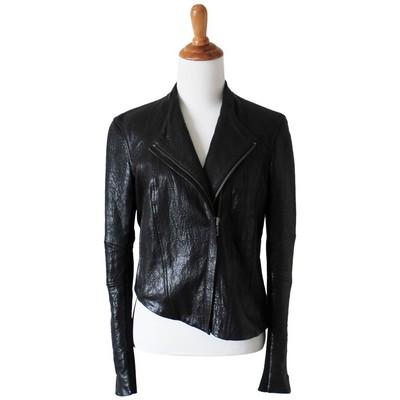helmut lang black leather jacket