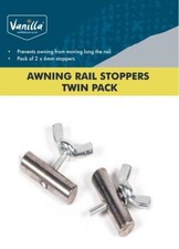 6mm Awning Rail Stoppers Twin Pack Motorhome Campervan Caravan - Vanilla Leisure