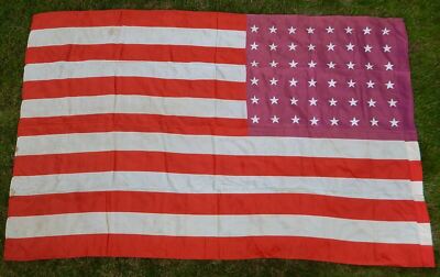 Bulldog 13州 星条旗 USA製　コットン ヴィンテージ US USA American Vintage WW2 1942 Dated 48 Stars Large Silk