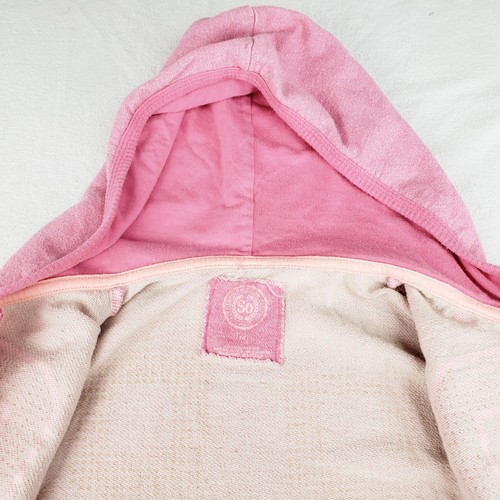 So Full Zip Girls Hoodie Size 14 Number 99 Pink Sequence Rhinestones - Picture 3 of 12