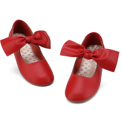 Girls Flats Shoes Slip On Dress Shoes Strap Mary Jane Shoes Party Wedding Shoes - Picture 6 of 11