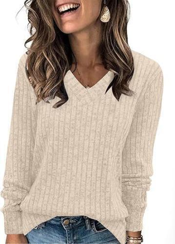Women Jumper Tops Knitted Sweater Ladies Long Sleeve Autumn Shirt Pullover SIZE - Picture 35 of 42