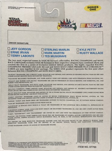 Racing Champions Jeff Gordon To The Maxx Series 2 1/64 Die Cast 1995 Nuevo en Paquete 43 - Imagen 3 de 3