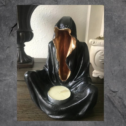 Gothic Decor Faceless Man Tealight Holder Tea Light Candle Holder Mystical - Picture 5 of 8