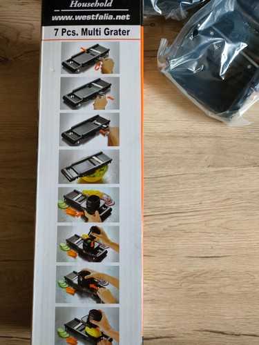 Westfalia 7Pcs. Multi Grater Reibe Schwarz 7-teilig Küchenhelfer Salat Gemüse - Bild 5 von 5