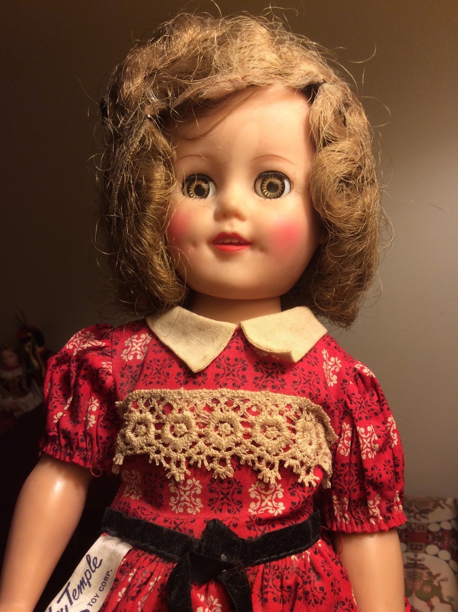 Vintage IDEAL Shirley Temple 1957 Rubber Vinyl Red Dress 15