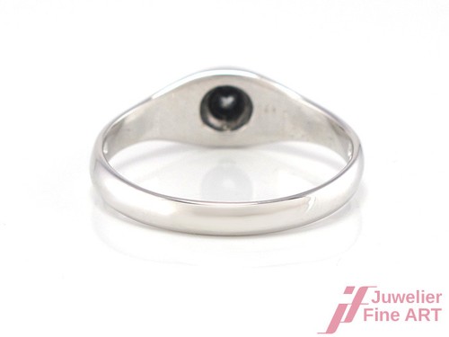 Solitaire Ring with Diamond Approx. 0,10 CT IN 585/14K White Gold - 0.1oz - UK