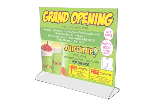 11”B x 8,5”H Werberahmen Zweiseitig Tisch Schild Halter Poster Display Rahmen Menge 4 - Bild 5 von 7