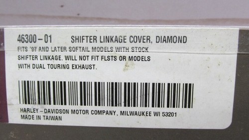 NOS 1997-UP Harley Davidson Softail CHROME DIAMOND GEAR SHIFTER LINKAGE COVER - Picture 10 of 12