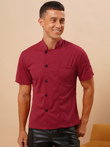 Unisex Mens Womens Chef Cooking Uniform Jacket Coat Restaurant Kitchen Workwear - Picture 37 of 51