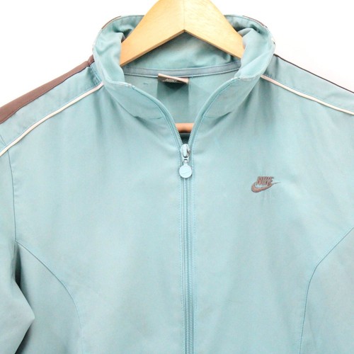Vintage NIKE Track Jacket Womens Light Green Full Zip Retro Size Large Y2K - Picture 5 of 9