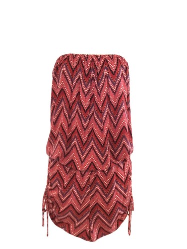 FOREVER 21 Not So Basic Rot Multi Chevron Muster Trägerlos Boho Strampler NEU S - Bild 1 von 7
