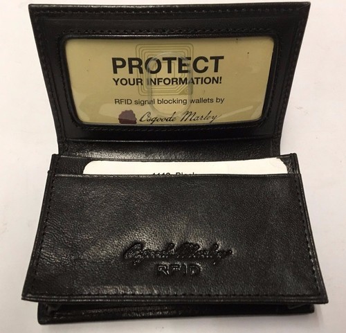 Osgoode Marley Sienna Leder RFID Schutz Zwickel Kartenetui 1112 schwarz - Bild 1 von 3