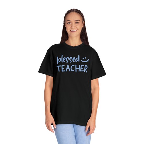 Blessed Teacher at Work T-Shirt, Teacher Motivation Inspire Tee, Christian Gift - Picture 25 of 33