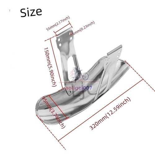 Motorcycle Metal Retro Front + Rear(2pcs) Fender Mudguard Cover For Honda CG125 - Picture 3 of 21