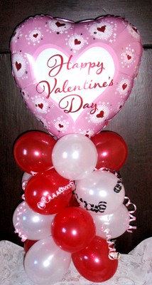 BALLOON TABLE DISPLAY DECORATION AIR FILL NO HELIUM I LOVE YOU VALENTINES