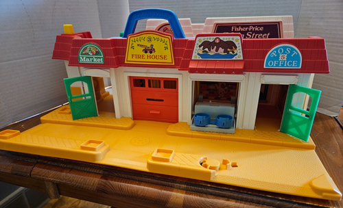 Vintage Fisher Price Little People Main Street 1986 - nur Gebäude