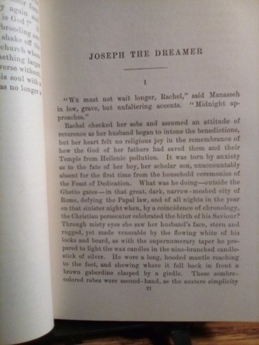 1898 "Dreamers of the Ghetto" by I. Zangwill Good First Edition Unmarked HC - Picture 7 of 8