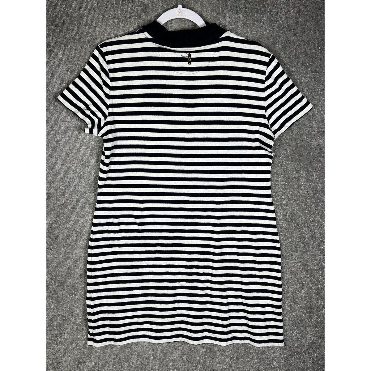 calvin klein striped shirt dress Calvin Klein CK Striped Polo Shirt Dress Womens Size Large Blue White Pink