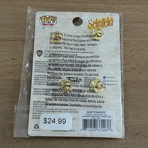 Funko Pin Set Seinfeld 4er-Pack Jerry Elaine George Kramer Neu Versiegelt - Bild 2 von 2