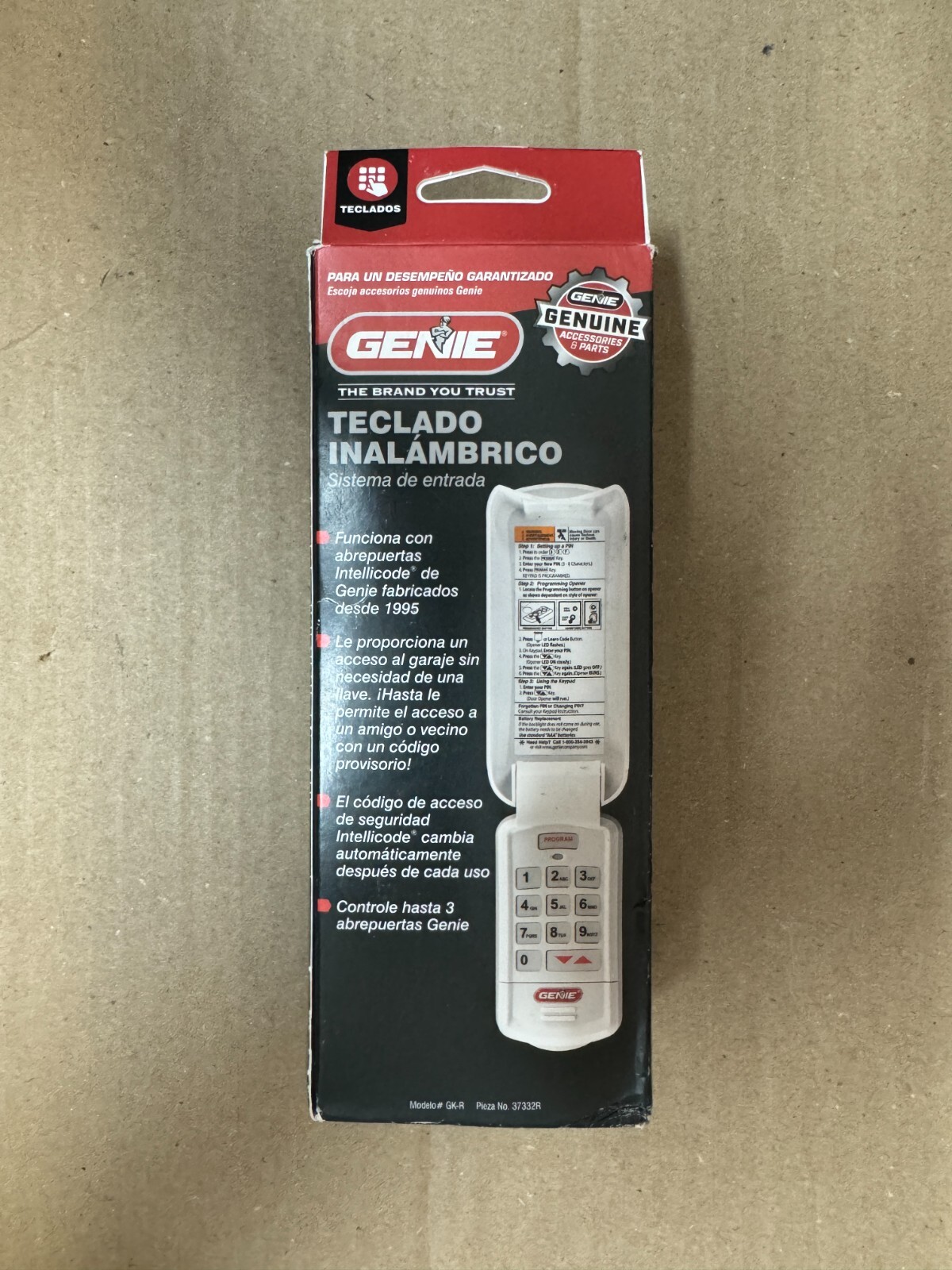 Genie Intellicode Wireless Keyless Keypad Garage Door Opener New 7460