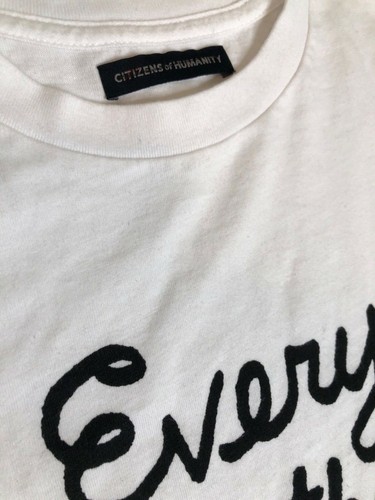 Citizens of Humanity Every Mother Counts Graphic White Tee Shirt Size XS - Picture 3 of 3