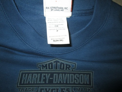 CAMISETA VINTAGE STURGIS SD HARLEY DAVIDSON, NOS 2010 PEQUEÑA, TORNILLO IT-LETS RIDE AZUL - Imagen 5 de 5