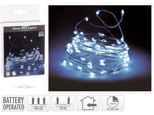 LED Drahtlichterkette Batterie Timer 10 - 200 Draht Lichterkette warmweiß Micro - Bild 13 von 16