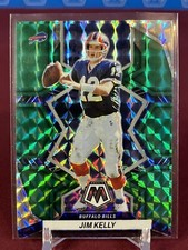 2022 Panini Mosaic Football Jim Kelly #26 Green Mosaic Prizm Buffalo Bills