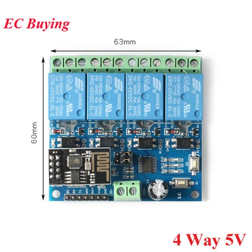 Esp8266 Esp-01 5v 12v 1 2 4 Way Wifi Relay Module Things Smart Home DIY Control - Picture 9 of 18