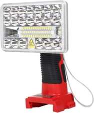LED Work Light Compatible with Milwaukee 18V Max Li-ion Battery 2000LM Spotlight