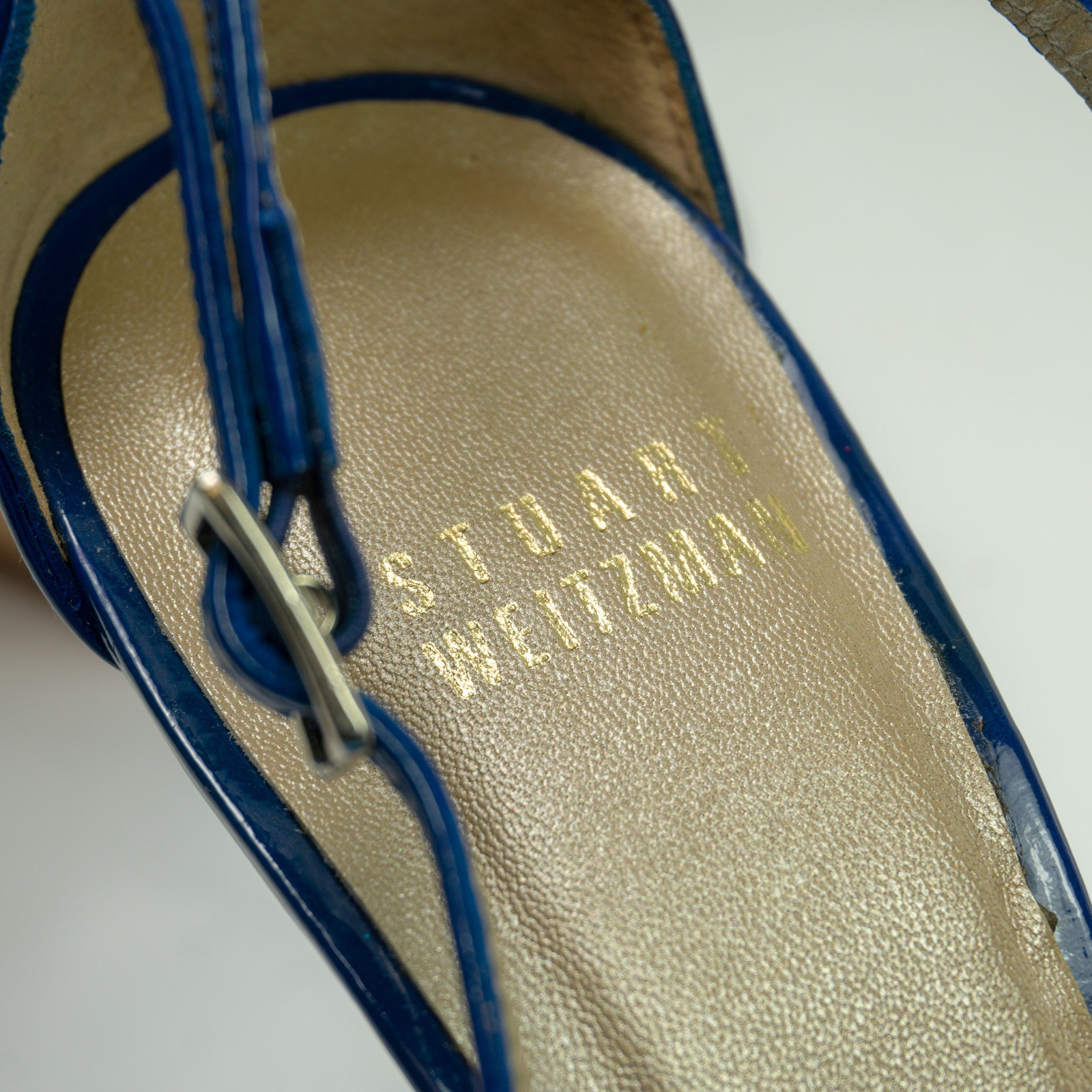 Stuart Weitzman Weitzman Weitzman 5M (Retail 395) Peep Toe Sandal HW48820 blu Patent Leather 3bc0e3 Stuart Weitzman Weitzman Weitzman 5M (Retail 395) Peep Toe Sandal HW48820 blu Patent Leather 3bc0e3