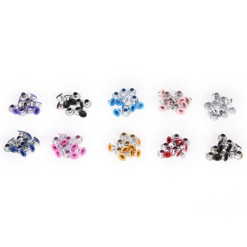 100pcs 3mm Scrapbook Eyelet Random Mixed Color Metal eyelets For DIY clothes `uk - Picture 1 of 9