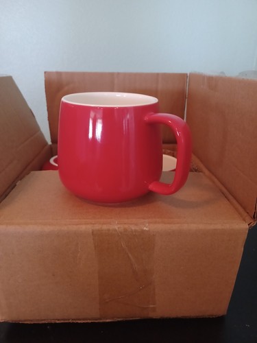 NIB Set of 4 Teocera Coffee/Tea Mugs - Red - Bild 1 von 4
