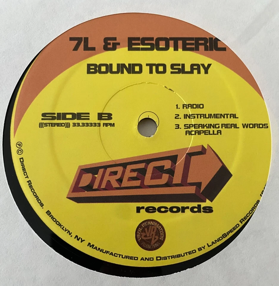 7L & ESOTERIC Speaking Real Words 12" CZARFACE Inspectah Deck Wu-Tang Hip Hop - Image 4 of 4