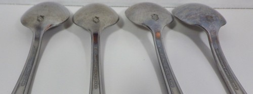 Reed & Barton Set of 4 Stainless Steel Flatwear Spoons 6 3/8" Height - Picture 6 of 6