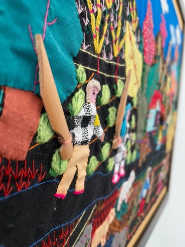 Handcrafted Columbian Handmade Fiber Art or Textile Art - Picture 8 of 12