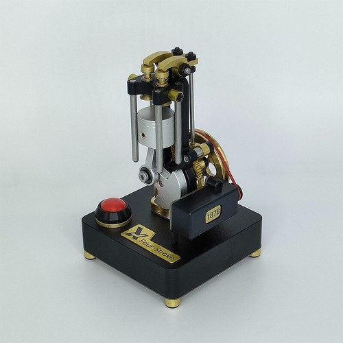 1PC Vintage Metal Single Cylinder Four Stroke Engine Model Mechanical Toys Gift - Picture 6 of 7